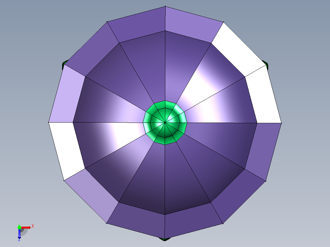 花园雅韵圆形防腐木凉亭正等轴测图