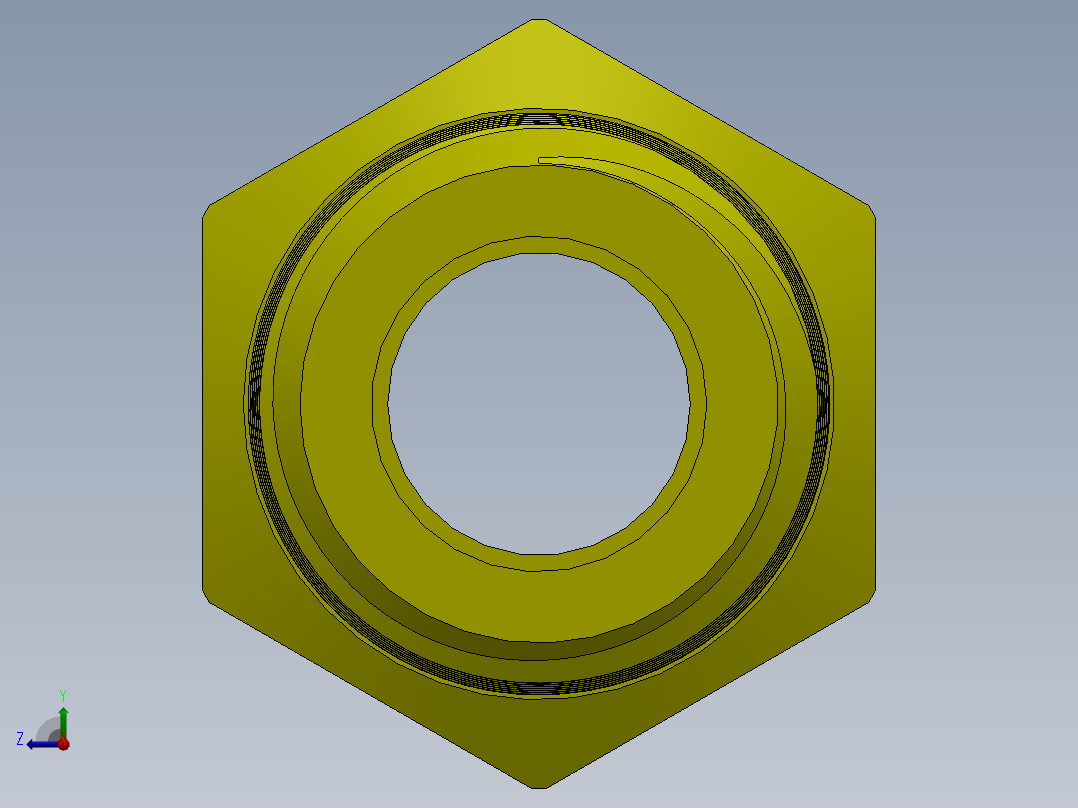喇叭形 45D 半接头连接器-FLARE 45D 3-8 Tube OD-5-8-18 x 1-4 NPT.SLDPRT右视图