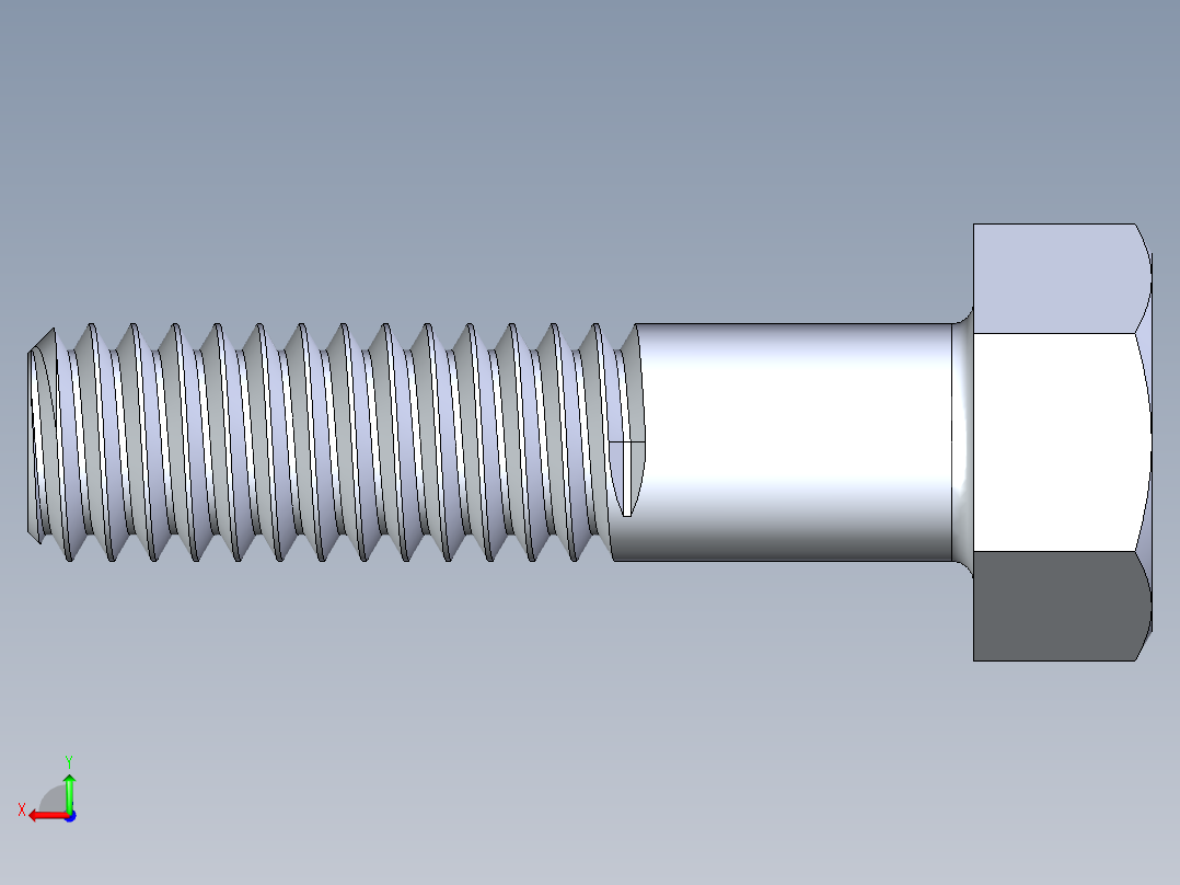 UNC 六角螺栓-Hex Bolt 0.3125-18 x 1.250后视图