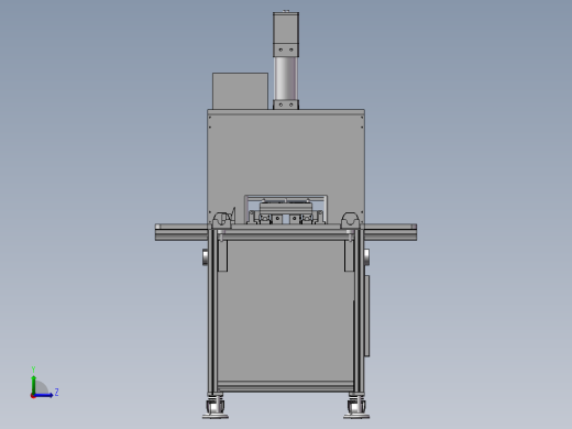 热熔机 3D模型 非标自动化设备3D图纸3D模型左视缩略图