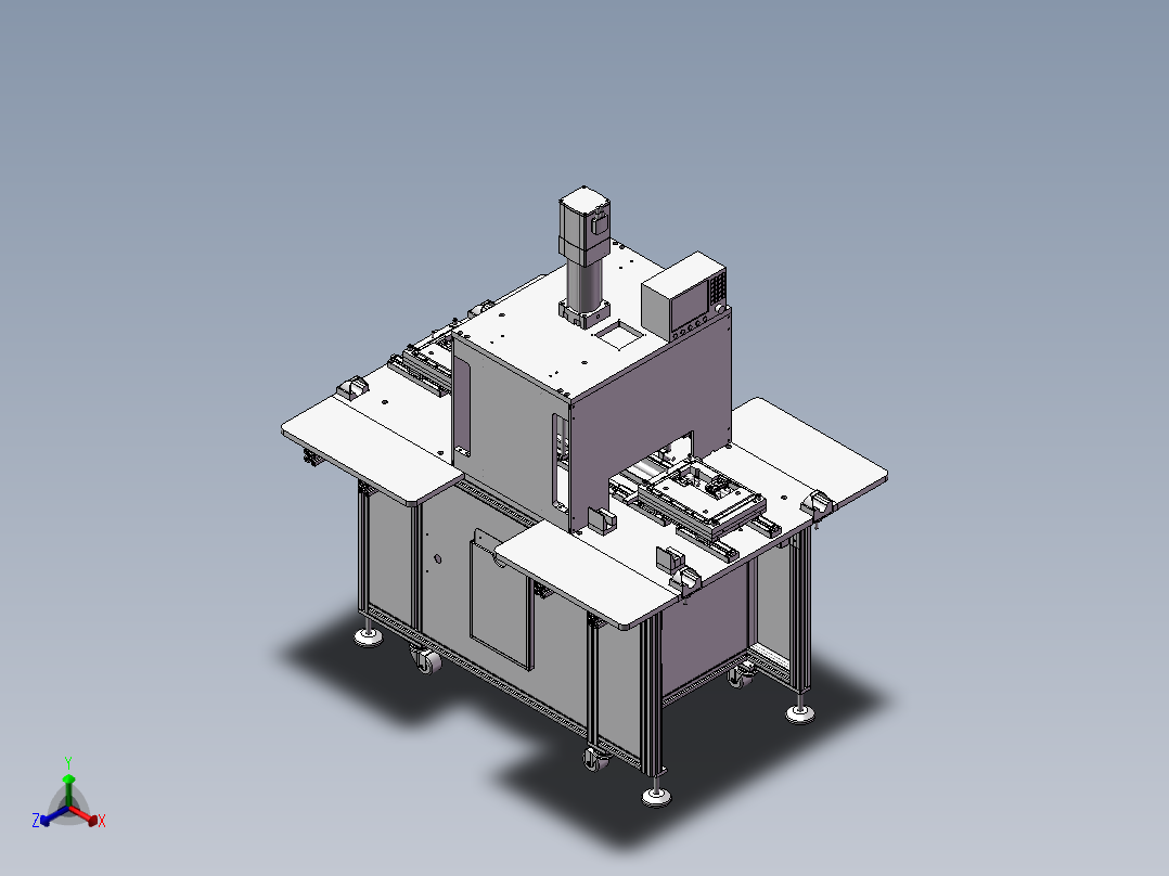 热熔机 3D模型 非标自动化设备3D图纸3D模型正等轴测图