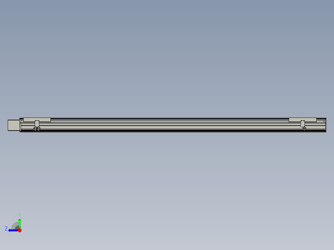 直线模组LHB21-L40-S2200-R(B)设计图纸右视图