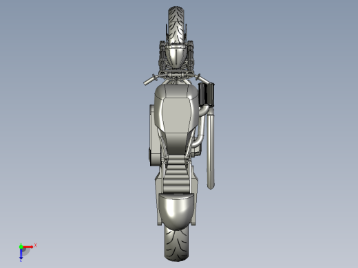 摩托车custom-naked-motorcycle-SolidWorks2010-stp-igs格式俯视缩略图