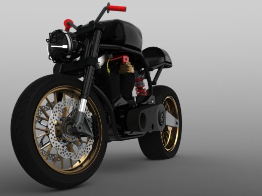 摩托车custom-naked-motorcycle-SolidWorks2010-stp-igs格式缩略图
