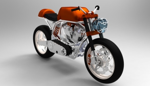 摩托车custom-naked-motorcycle-SolidWorks2010-stp-igs格式缩略图