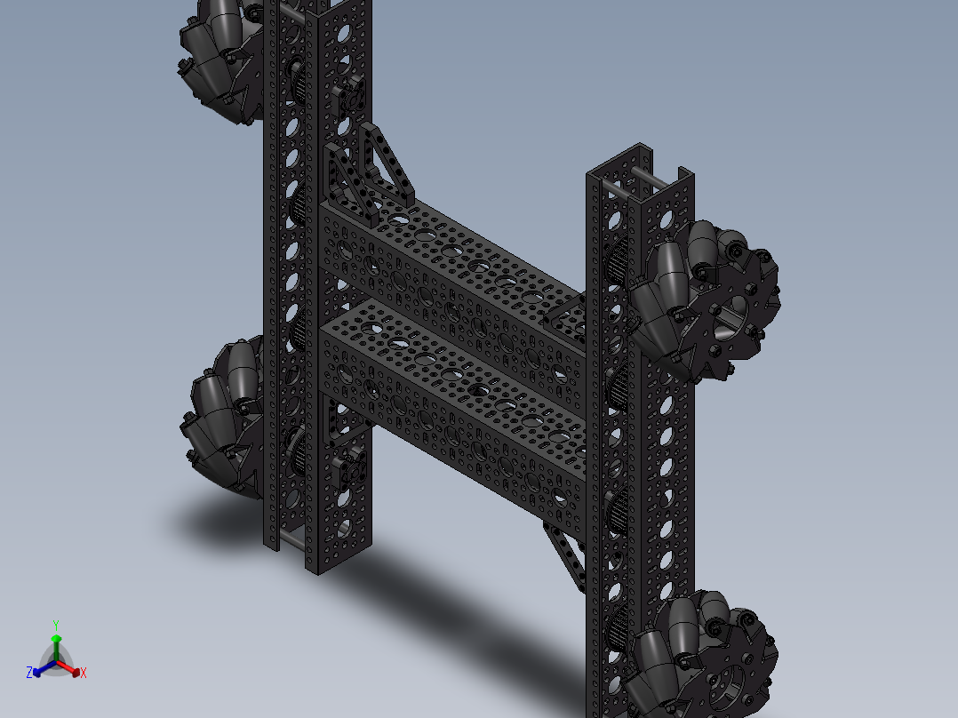 Drive Train Gobilda麦克纳姆轮小车底盘3D图纸 STEP格式