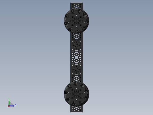 Drive Train Gobilda麦克纳姆轮小车底盘3D图纸 STEP格式左视缩略图