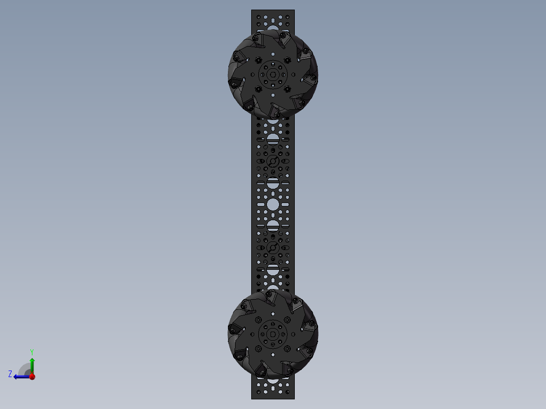 Drive Train Gobilda麦克纳姆轮小车底盘3D图纸 STEP格式右视图