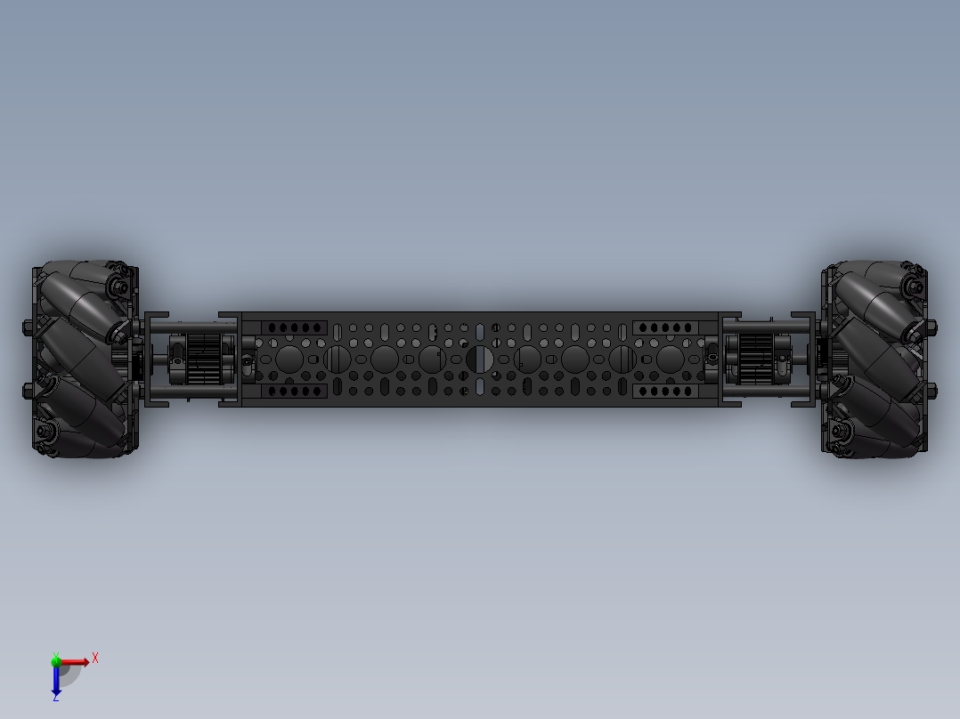 Drive Train Gobilda麦克纳姆轮小车底盘3D图纸 STEP格式俯视图