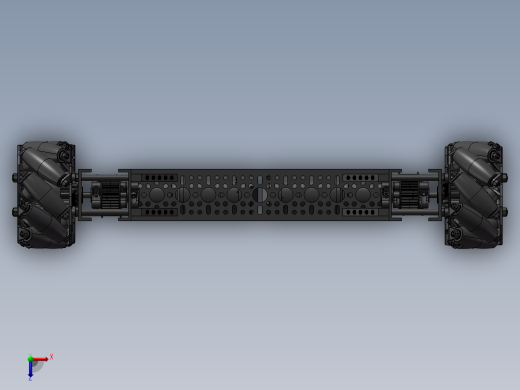 Drive Train Gobilda麦克纳姆轮小车底盘3D图纸 STEP格式俯视缩略图
