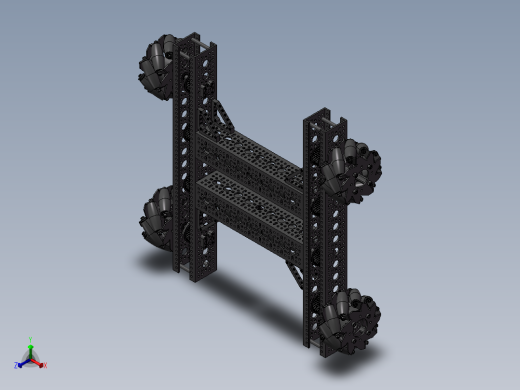 Drive Train Gobilda麦克纳姆轮小车底盘3D图纸 STEP格式正等轴测缩略图