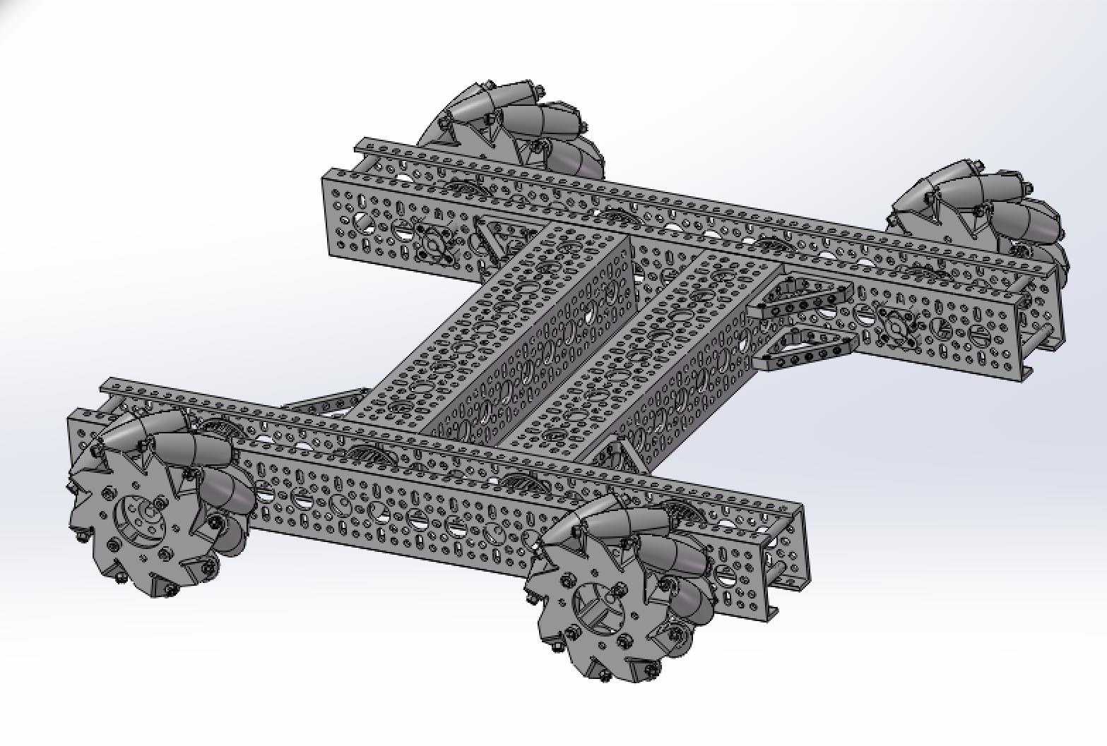 Drive Train Gobilda麦克纳姆轮小车底盘3D图纸 STEP格式