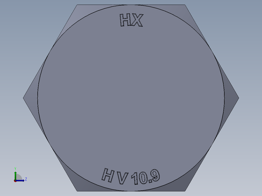 六角螺栓系列左视图
