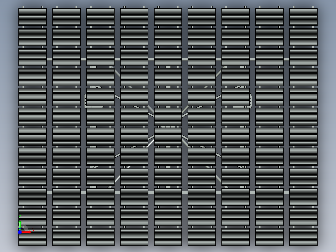 双轴太阳能跟踪器前视图