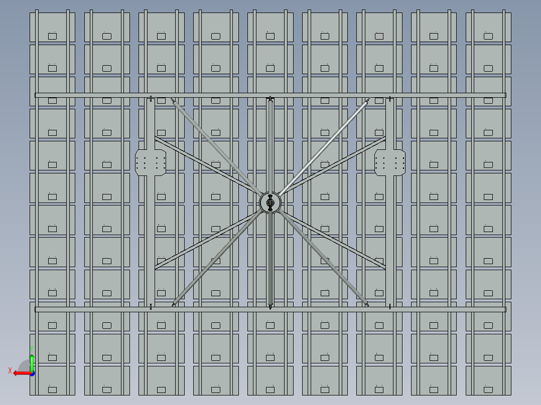 双轴太阳能跟踪器后视图