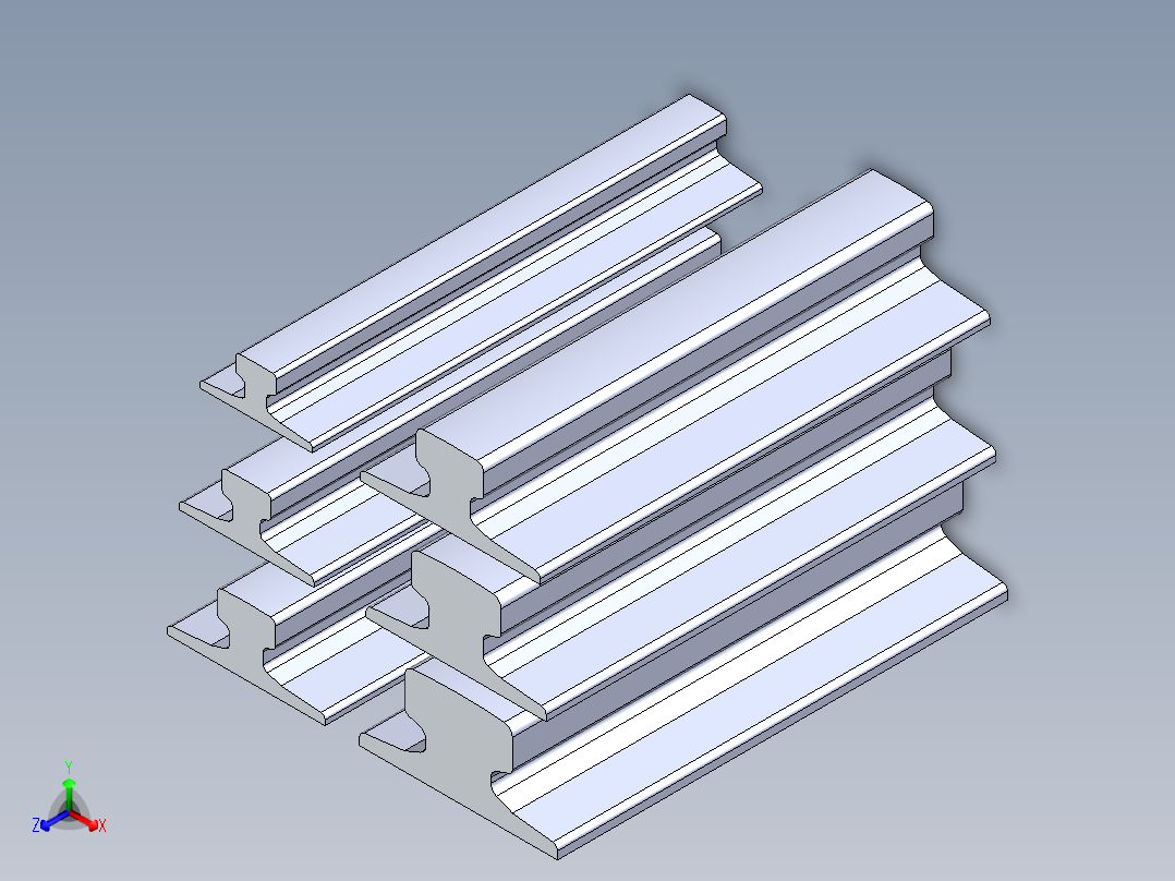 起重机轨道正等轴测图
