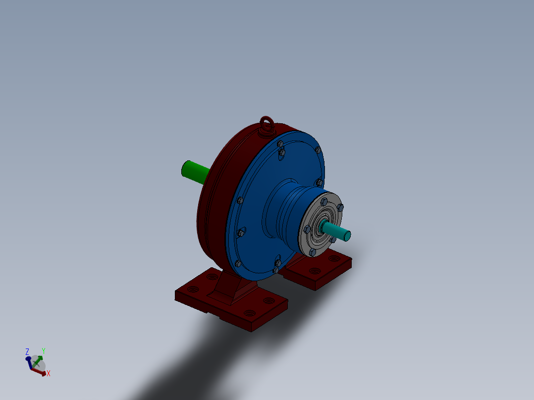 输送电动辊道专用的少齿差式行星齿轮减速器设计含SW三维及4张CAD图