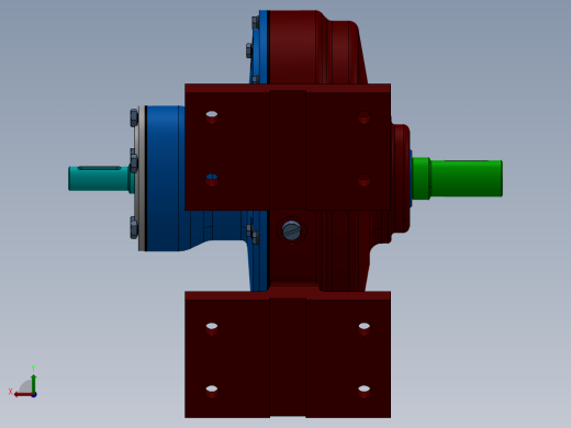 输送电动辊道专用的少齿差式行星齿轮减速器设计含SW三维及4张CAD图后视缩略图