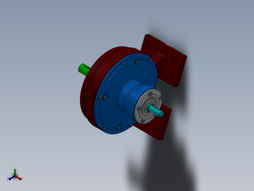 输送电动辊道专用的少齿差式行星齿轮减速器设计含SW三维及4张CAD图正等轴测缩略图