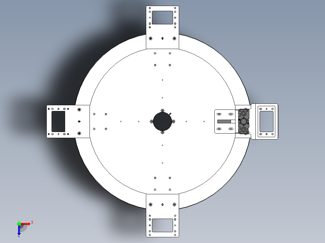 DD马达080转盘俯视图