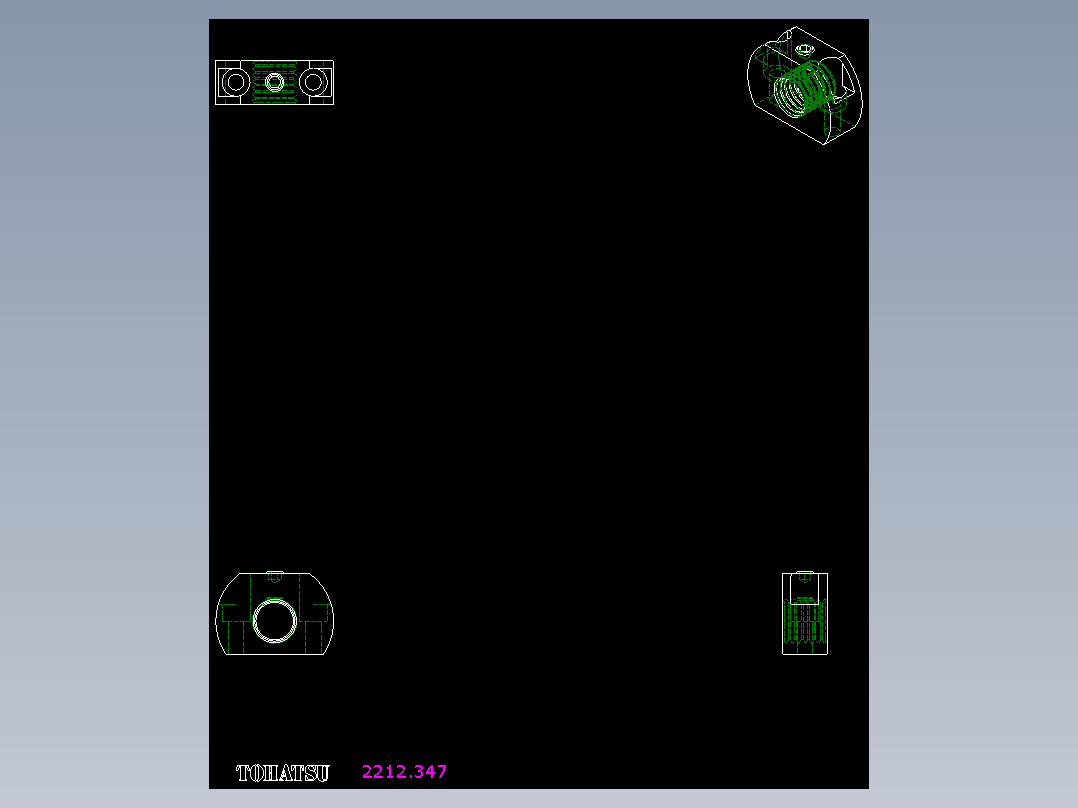 分割定位柱支持座2212-2D多系列多零件图纸模型