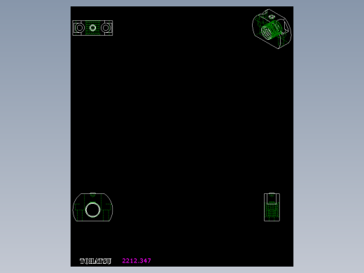 分割定位柱支持座2212-2D多系列多零件图纸模型