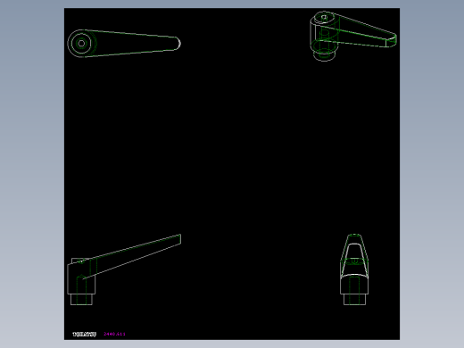 調整式把手(鋅合金)2440(B)-2D多系列多零件图纸模型