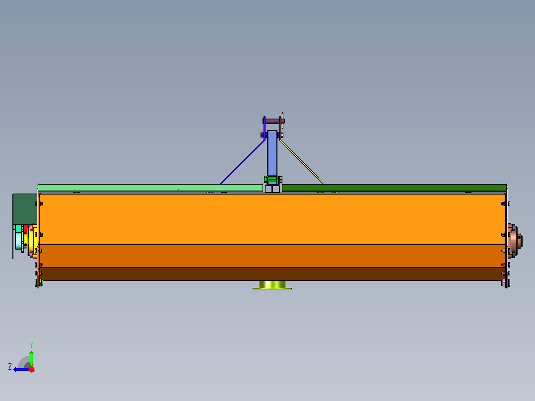 移动式搅拌混凝土运输一体机右视图