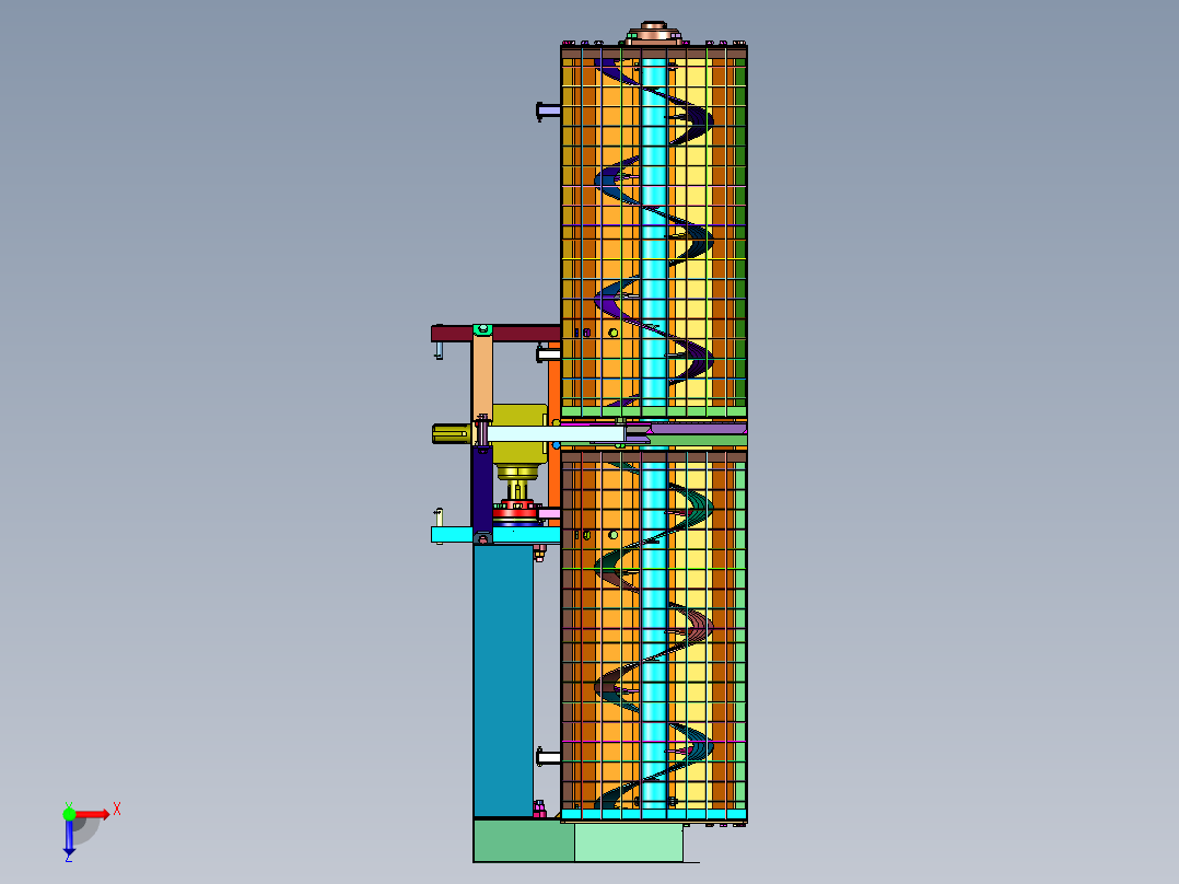 移动式搅拌混凝土运输一体机俯视图