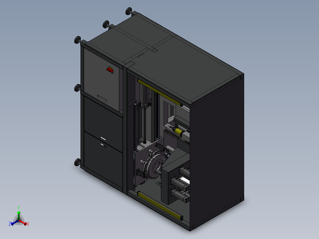 螺纹检测机正等轴测图