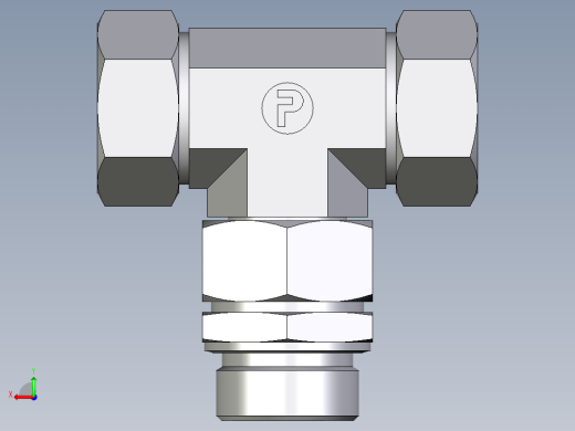 卡套式工业通用硬管接头EO_Assembled_adjustable_standpipe_branch_tee_EVT35LM71后视缩略图