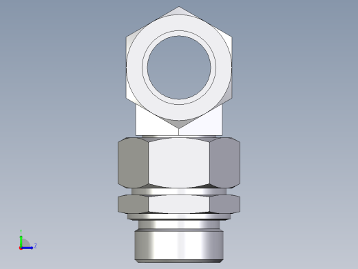卡套式工业通用硬管接头EO_Assembled_adjustable_standpipe_branch_tee_EVT35LM71左视缩略图