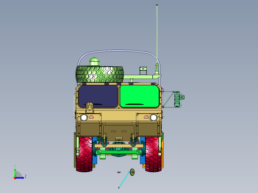八轮驱动柴油动力的战术卡车左视缩略图