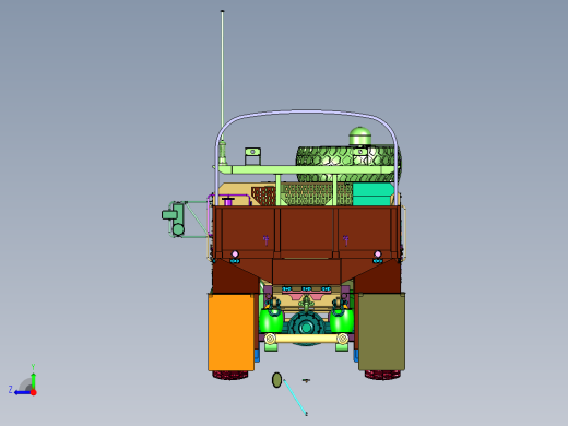 八轮驱动柴油动力的战术卡车右视缩略图
