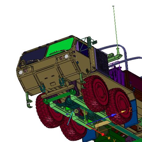 八轮驱动柴油动力的战术卡车