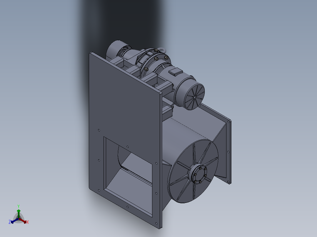 1000D型离心喷雾干燥机三维模型=1484573==500正等轴测图