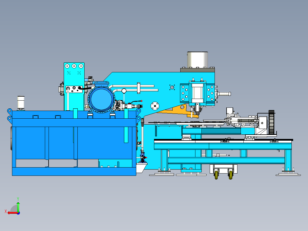 数控冲床后视图