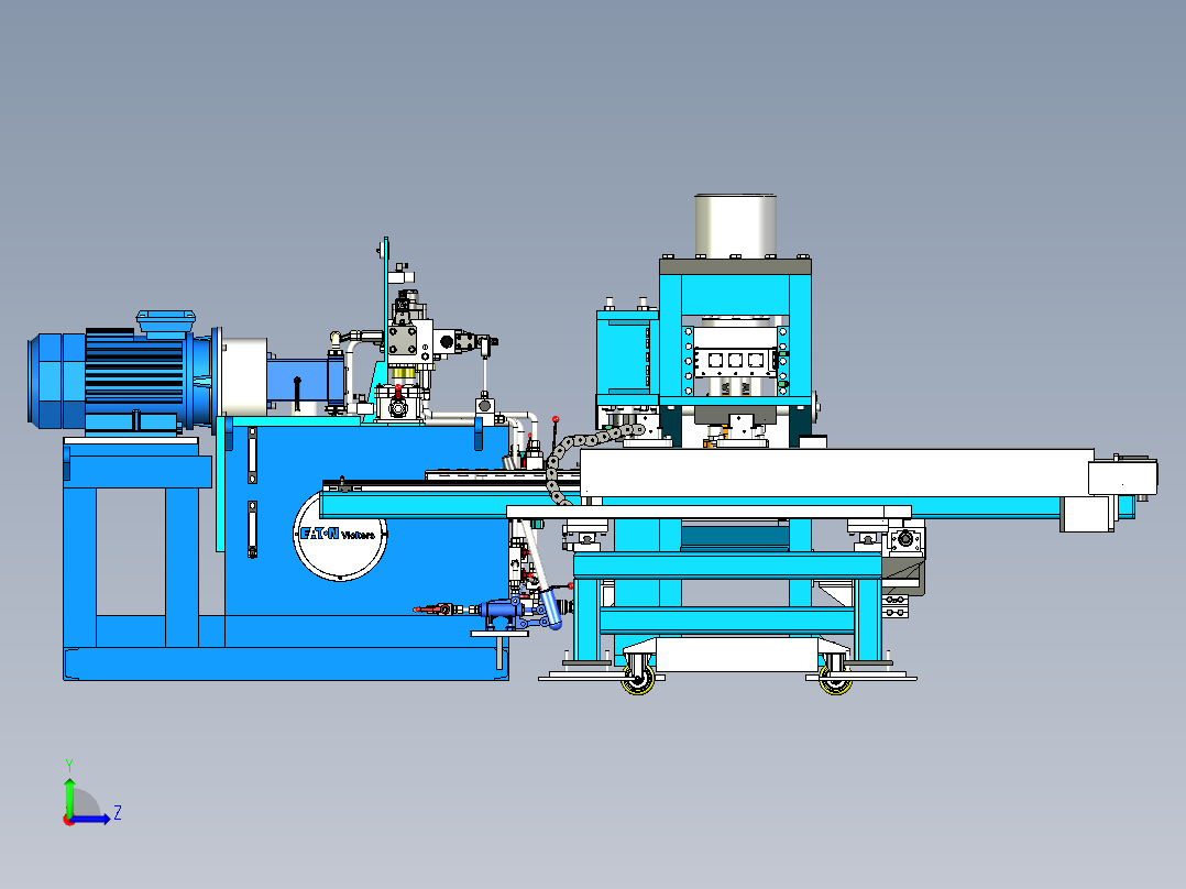 数控冲床左视图