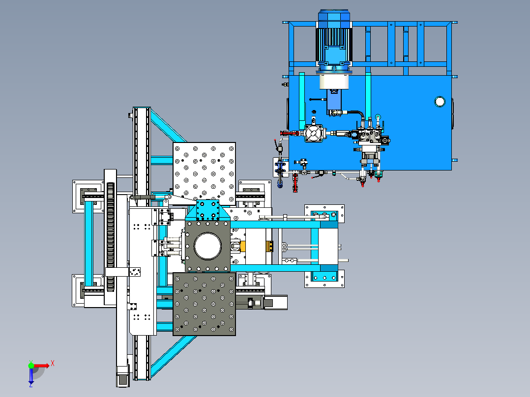 数控冲床俯视图
