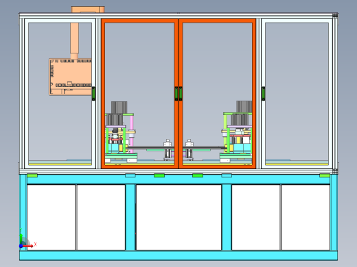 2ZY前门外水切半自动冲切机（sw18可编辑+cad+bom）前视缩略图