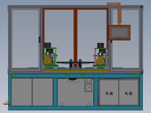 2ZY前门外水切半自动冲切机（sw18可编辑+cad+bom）后视缩略图