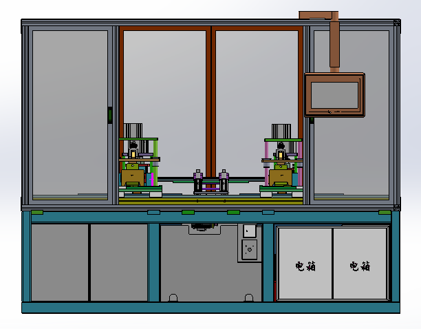 2ZY前门外水切半自动冲切机（sw18可编辑+cad+bom）