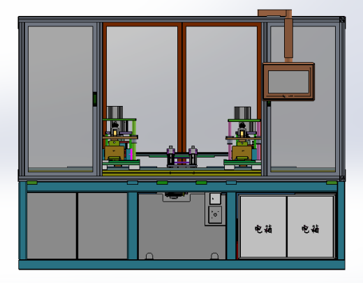 2ZY前门外水切半自动冲切机（sw18可编辑+cad+bom）缩略图