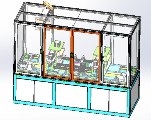 2ZY前门外水切半自动冲切机（sw18可编辑+cad+bom）缩略图