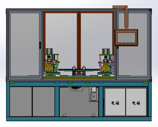 2ZY前门外水切半自动冲切机（sw18可编辑+cad+bom）缩略图