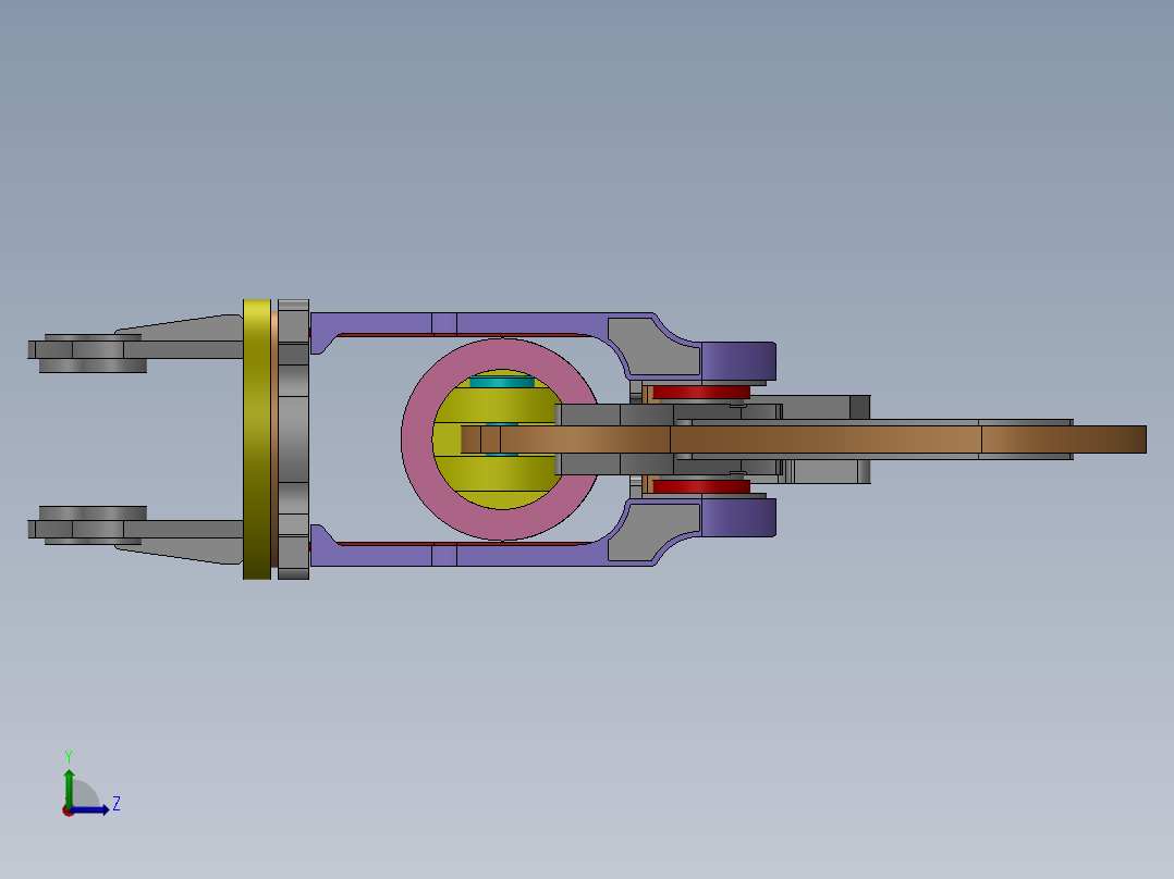 1T液压剪总装图左视图