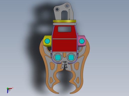 1T液压剪总装图俯视缩略图