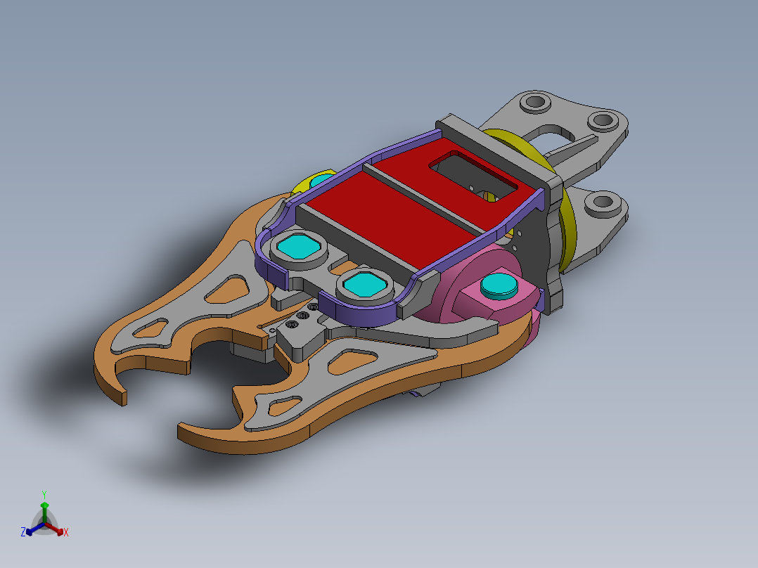 1T液压剪总装图正等轴测图