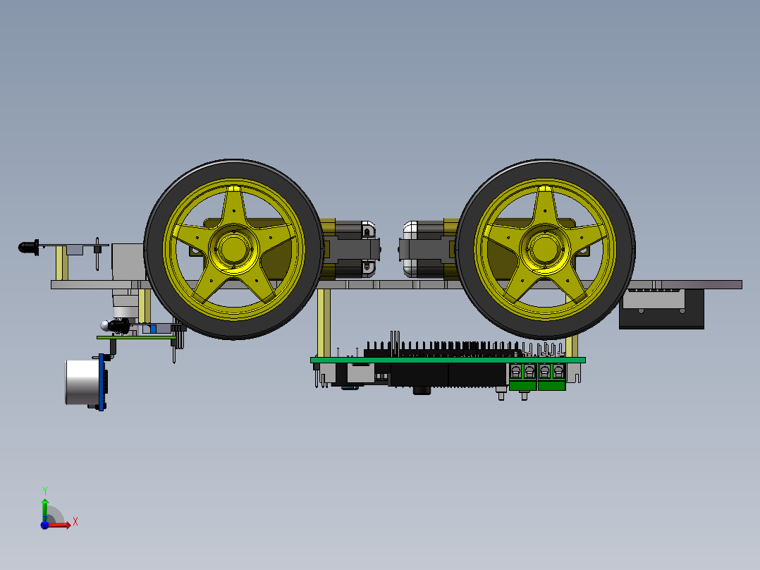 红外避障小车前视图
