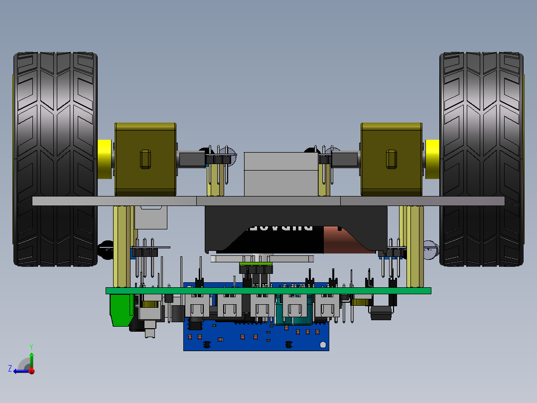 红外避障小车右视图